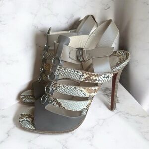 Christian Louboutin Snakeskin sandal heels RETAIL 895
